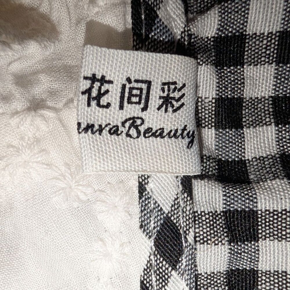 Black & White Checkered Blouse - Picture 4 of 5